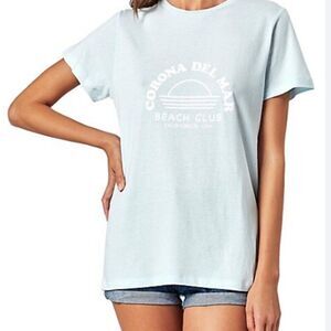 Charlie Holiday Baby Blue Corona Del Mar beach club everyday tee size 4 NWT